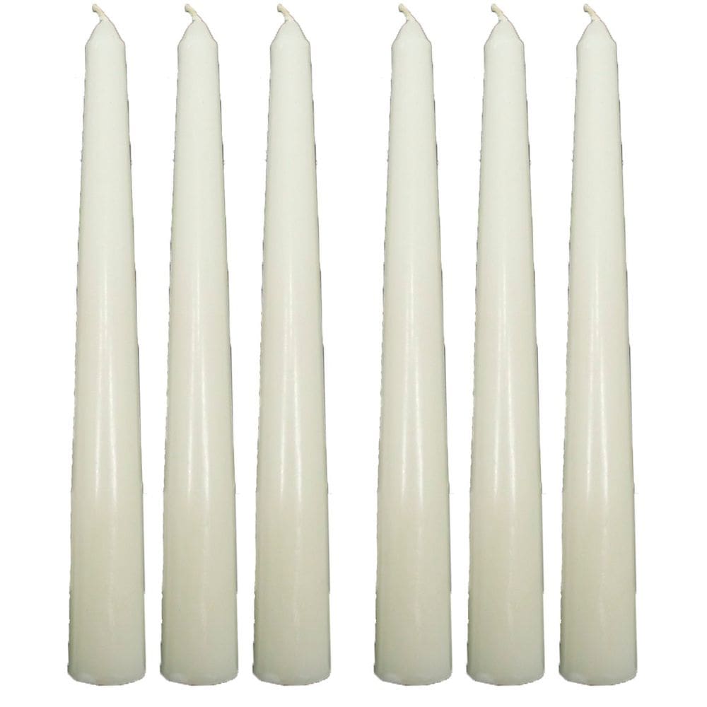 Conjunto 9 Vela Decoração Natalina Branca Para Castiçal 21cm