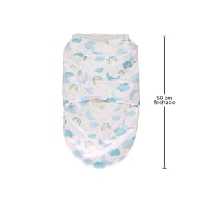 Saco De Dormir Buba Baby Super Soft Estampado Azul