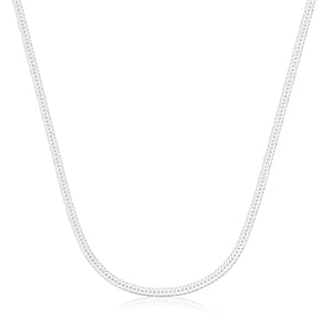Colar De Prata 925 Feminino Gargantilha Laminado 45cm