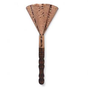 Adjá de Latão Rose com Cabo de Madeira de Três Bocas 29 cm