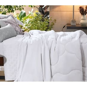 Edredom Toque De Algodão 250 Fios King 280x260cm - Branco