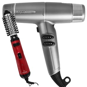 Kit Secador iQ Lite Cinza e Escova Turbo Ion