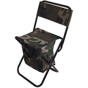 Cadeira Banqueta De Pesca Camping Com Porta Objetos Encosto