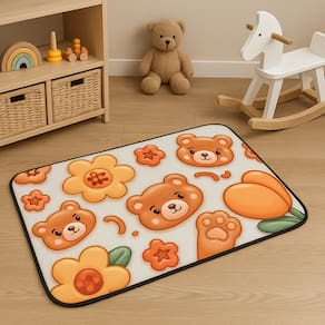 Tapete Infantil Emborrachado E Antiderrapante 38x58cm - Ursinho