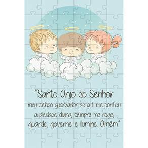 Kit 2 Quebra-Cabeça Infantis Anjo Guarda E Nossa Senhora 60