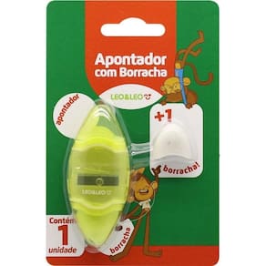 Apontador com Deposito e Borracha Amarelo 73003 - Leo e Leo