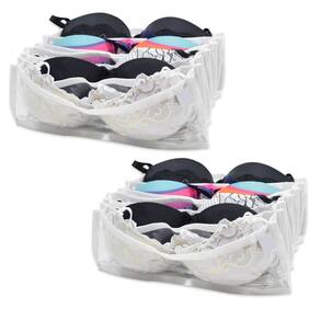 Conjunto 2 Colmeias Organizadoras Gavetas Peças Íntimas Sutiãs Plástico Branco