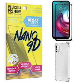 Kit Moto G30 Película Premium Nano 9D+Capa Anti Impacto