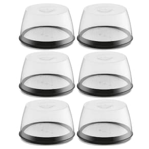 Kit 6 Queijeiras de Plástico 17,5cm Uz Buffet Hotel Eventos Porta Queijo com Tampa