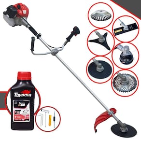 Aparador de Grama À Gasolina Anmax CG430P 43cc 2HP 9.000rpm Roçadeira Multifuncional Lateral Com 6 Opões de Cortes + ÓLEO TOYAMA 2T