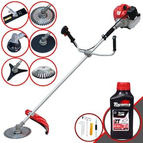 Máquina de Cortar Grama Anmax CG430P-TB À Gasolina 43cc 2HP 9.000rpm Motor 2T Roçadeira Completa 6 Em 1 + ÓLEO TOYAMA FG50 2T