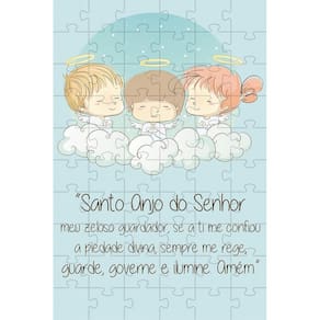 Kit 2 Quebra-Cabeça Infantis Anjo Guarda E Nossa Senhora 60