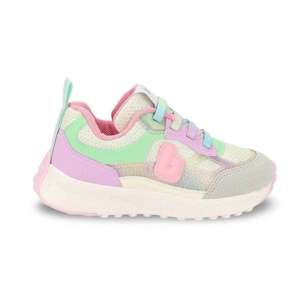 Tênis Infantil Menina Bibi Jogging Rosa Verde