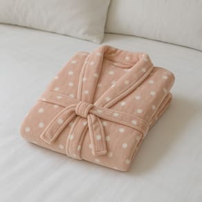 Roupão De Plush Peluciado Toque de Seda Vintage G - Kacyumara - Ball Rosê