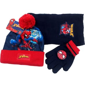 Kit Inverno Infantil Masculino SpiderMan Touca Luva Cachecol