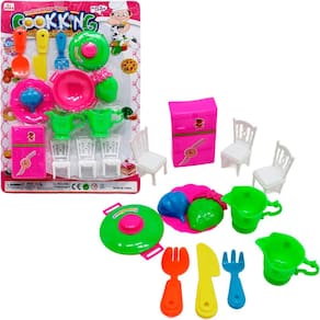 Kit Brinquedo Chefe De Cozinha Geladeira E Acessórios 14pçs