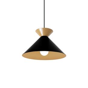 Lustre Pendente Blumenau Guto E27 Bivolt Preto/Dourado