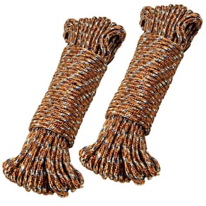 Kit 2 Cordas Para Varal Reforçada Trançada Poliéster 7mm 15M