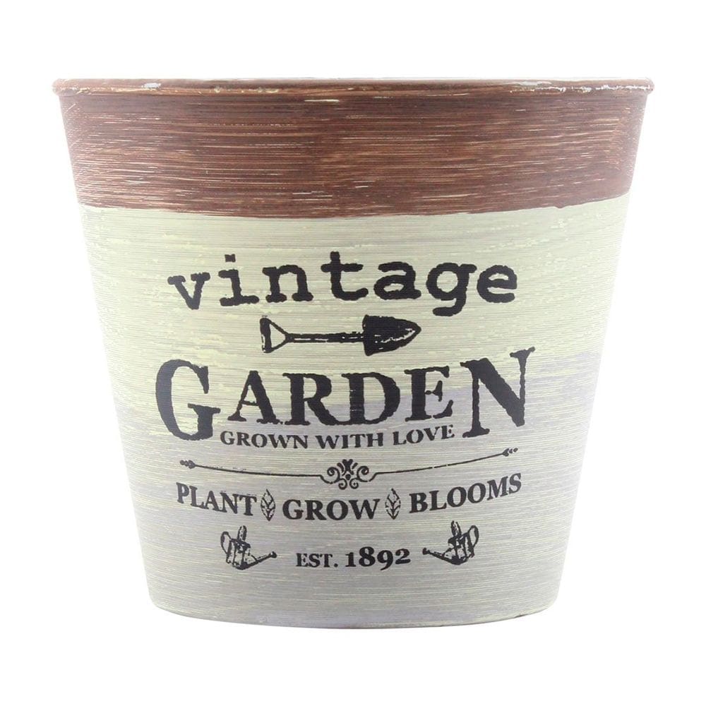 Mini Vaso De Planta Cachepot Estampado Decorado 11cm