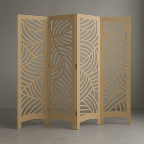 Biombo Divisória MDF 1,80x2,40m - 4 Folhas Desmontável com Kit Montagem