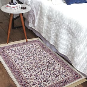 Tapete Belga de Veludo com Franja Clássico Importado - Jolitex - Bree - 50x80cm