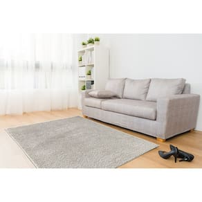 Tapete Vip Class Pelo Baixo Antiderrapante - Jolitex - Bege - 140x200cm