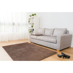 Tapete Vip Class Pelo Baixo Antiderrapante - Jolitex - Marrom - 140x200cm