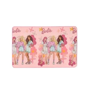 Tapete Infantil Dupla Face Impermeável Recreio 90x140cm - Jolitex - Barbie Flores