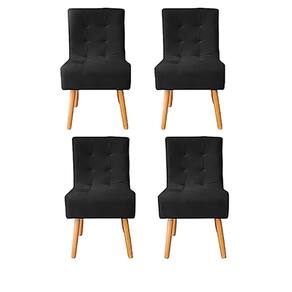 Kit 6 Cadeiras Poltrona Sala de Jantar Penteadeira Reforçada Decorativa Liz Suede