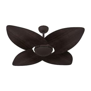Ventilador De Teto Dormamu Marrom Texturizado Office 4 Pás 220v