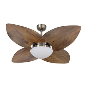 Ventilador De Teto Dormamu Bronze 4 Pás Rádica Imbuia 220v