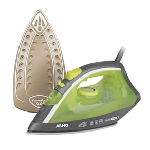 Ferro De Passar A Vapor Arno Com Base Ceramica E Spray - Verde 220V