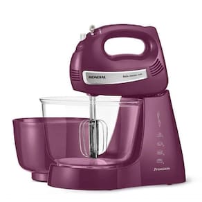 Batedeira Mondial 4 Velocidades Turbo Tigela Dupla Lilas 220V