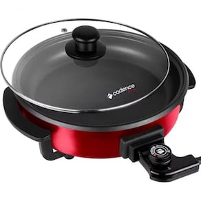 Panela Eletrica Cadence Antiaderente 1250w 5 Niveis Temperatura Red 110V