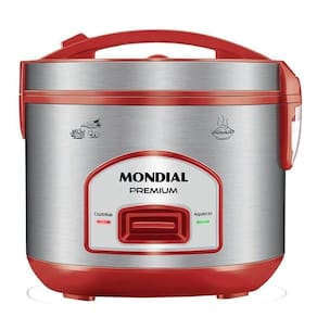Panela Eletrica De Arroz Mondial Inox Red 500w Faz 6 Xicaras 110V