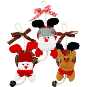 Kit 24 Pendente Natalino Boneco De Neve Papai Noel Rena 18cm