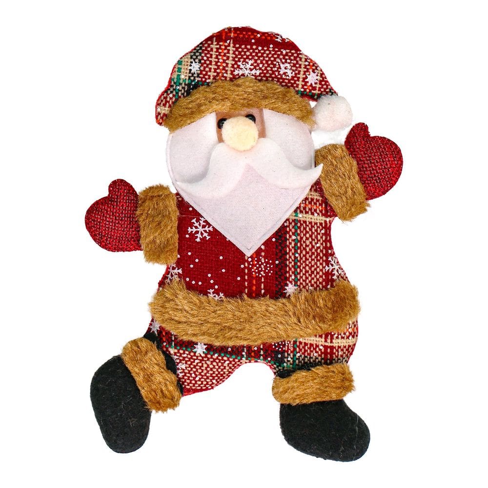 Kit 2 Bonecos de Natal Papai Noel Nevado Pendente