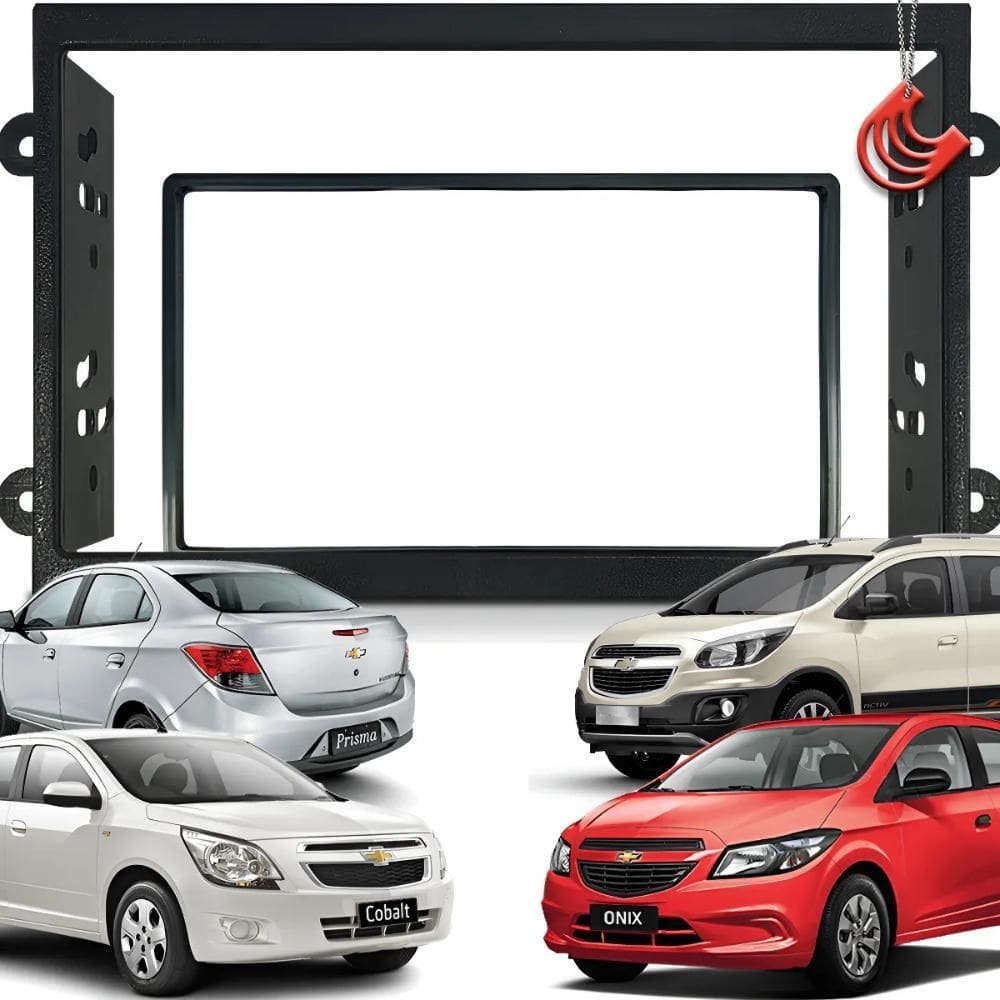 Moldura 2 Din Onix Prisma Cobalt Spin 2012/2019 - Dvd Mp5