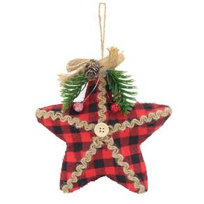 Kit 14 Enfeite Árvore Natal Pendente Natalino Estrela 15cm