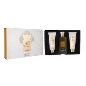 Kit Perfume Ana Al Awwal Golden Nusuk Edp Feminino 100ml + Shower Gel 100ml + Body Lotion 100ml