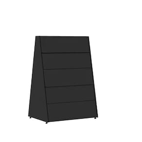 Gôndola Piso Centro Preta Inicial 1,40m x 96cm x 75cm c/ 6 Suportes Reguláveis Amapá