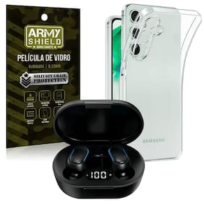 Capa Para Galaxy A36 + Fone Bluetooth + Película de Vidro 3D - Armyshield