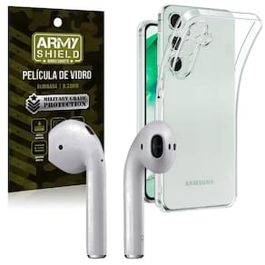 Capa Para Galaxy A16 + Fone Bluetooth + Película de Vidro 3D - Armyshield