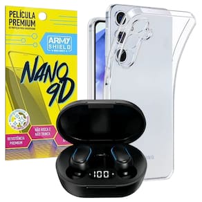 Capa Para Galaxy A36 + Fone Bluetooth + Película de Cerâmica 9D - Armyshield