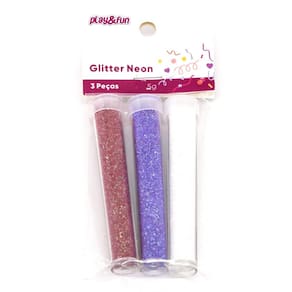 Glitter Neon Play&Fun 3 Unidades - Item Variado