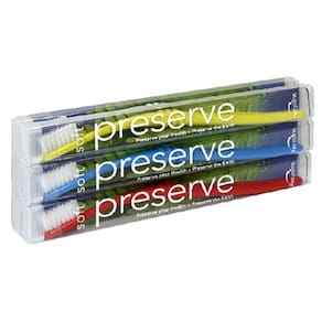 Escova de dentes Preserve Tthbrsh Soft Ultra Soft, pacote com 6