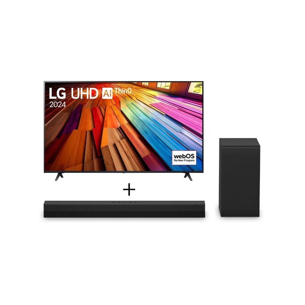 Combo LG Smart TV UHD 4K UT80 50 polegadas 50UT8000 + Soundbar S40T 300W RMS, 2.1 Canais, Dolby Digital