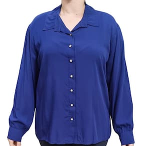 Camisa Feminina Manga Longa Rodher Botões Brilhosos