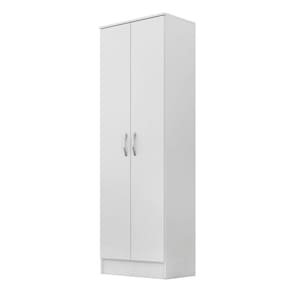 Sapateira Multiuso Oxford 2 Portas 5 Prateleiras 61x183cm-Branco-EdeCasaMoveis