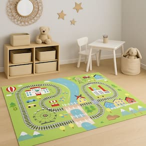 Tapete Infantil Emborrachado Antiderrapante 100x140cm - Fazenda